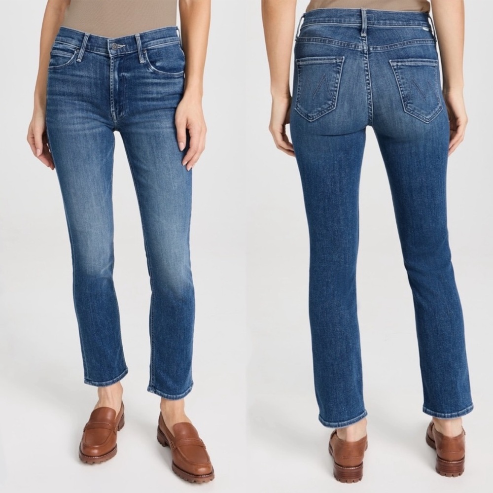 MOTHER The Mid Rise Dazzler Ankle Jeans Wish On A Star Skinny Straight 28 $248